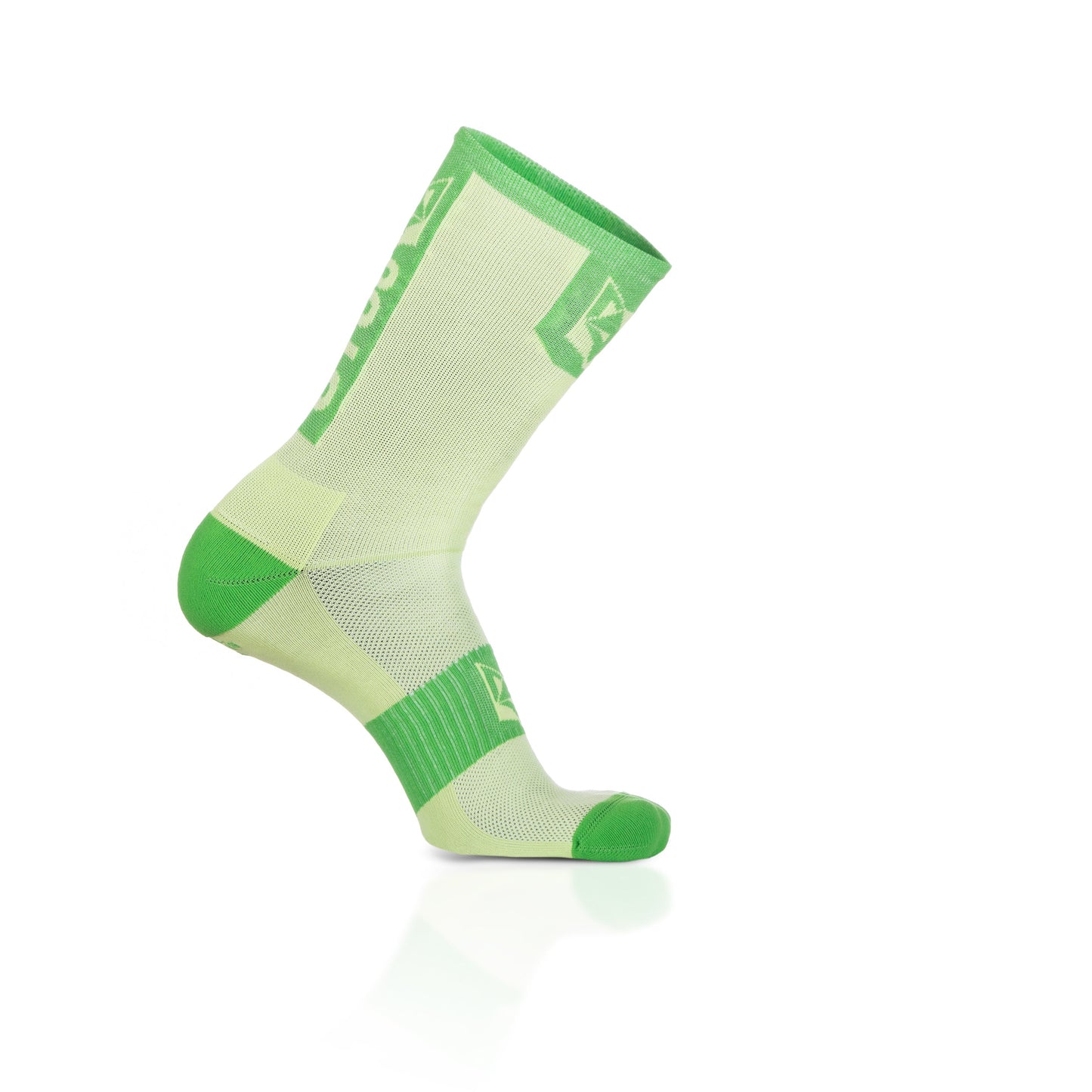 Chaussettes cyclisme hautes - Green Lime & Green Apple