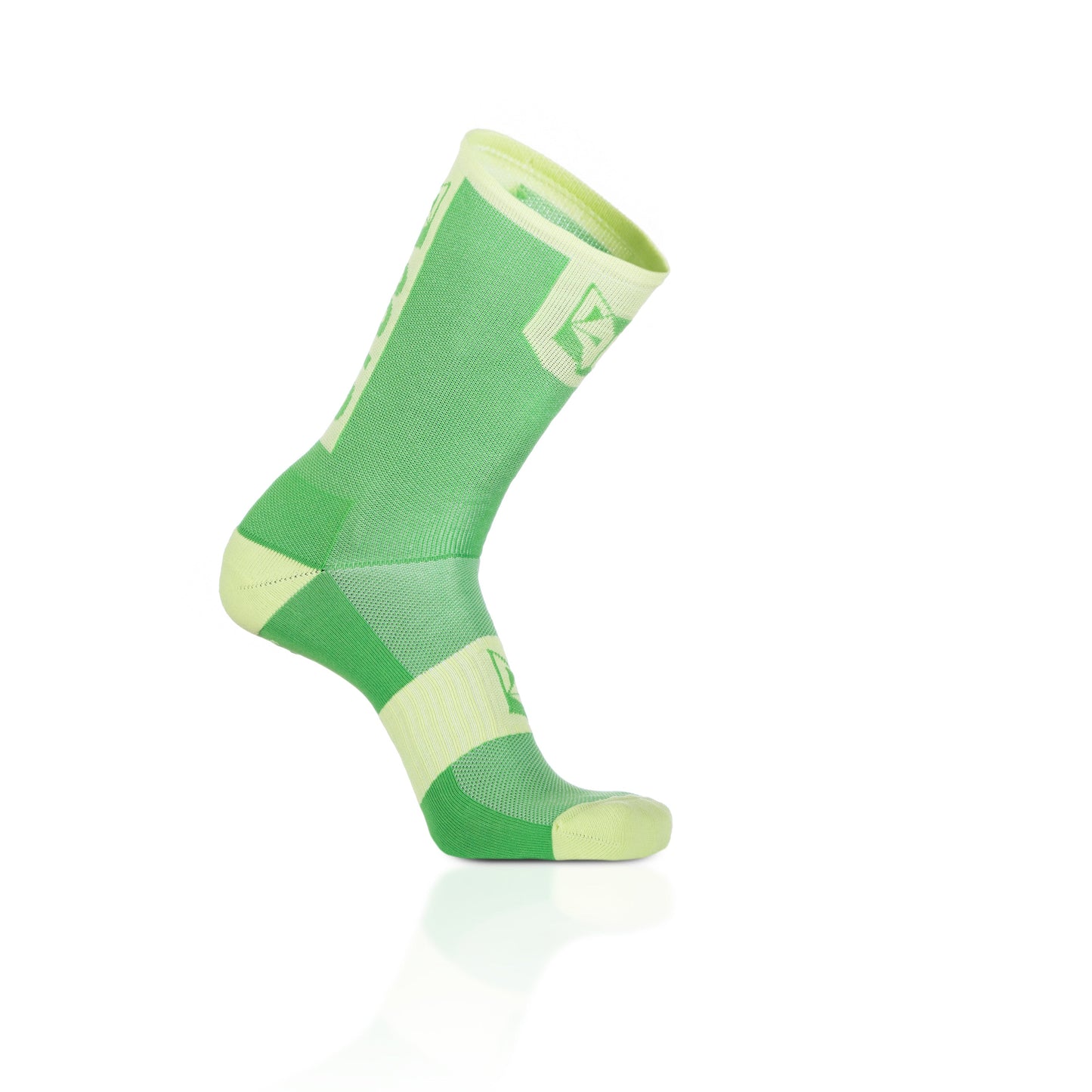 Chaussettes cyclisme hautes - Green Apple & Green Lime