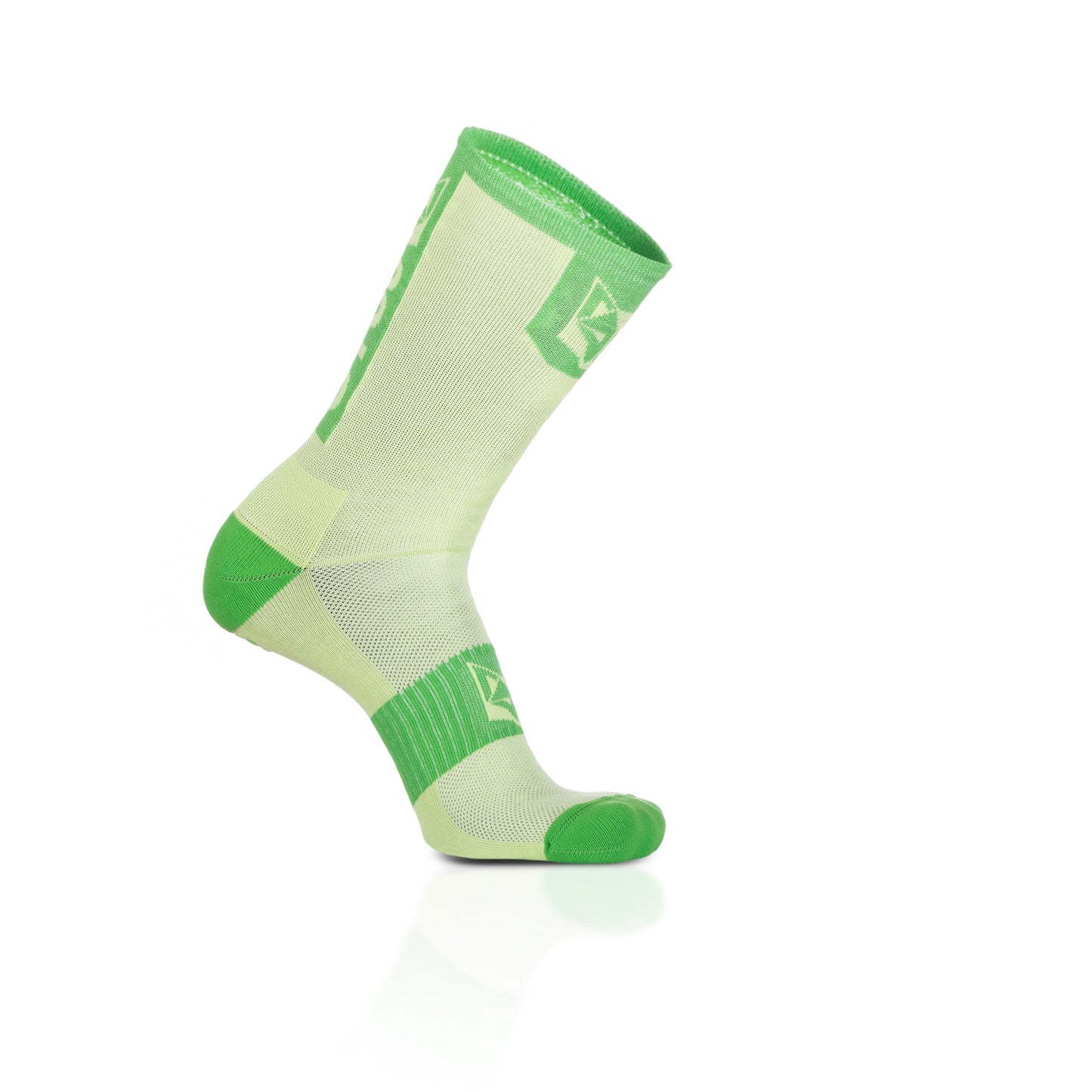Chaussettes cyclisme hautes - Green Lime & Green Apple