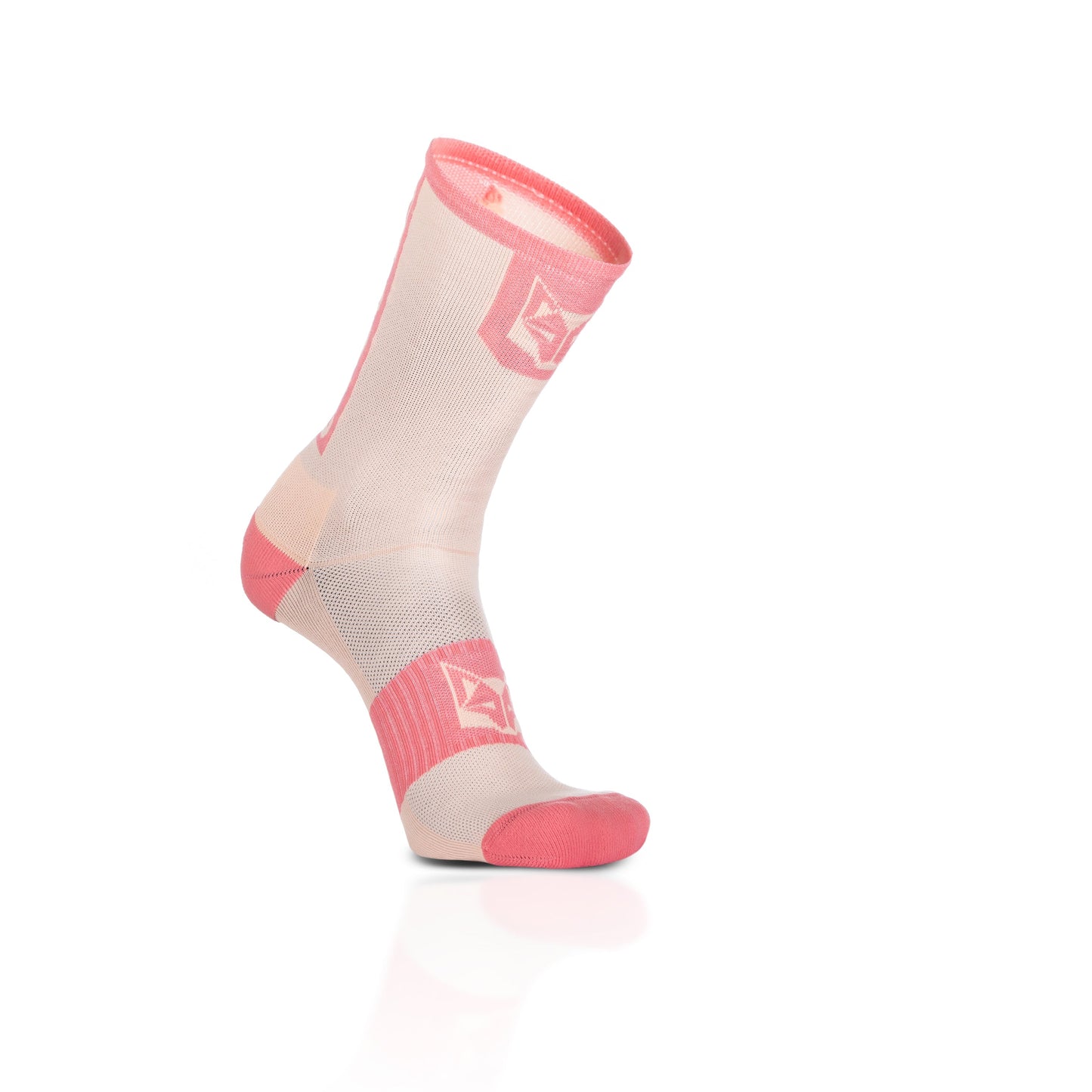 Chaussettes cyclisme hautes - Pink Coral & Pink Salmon