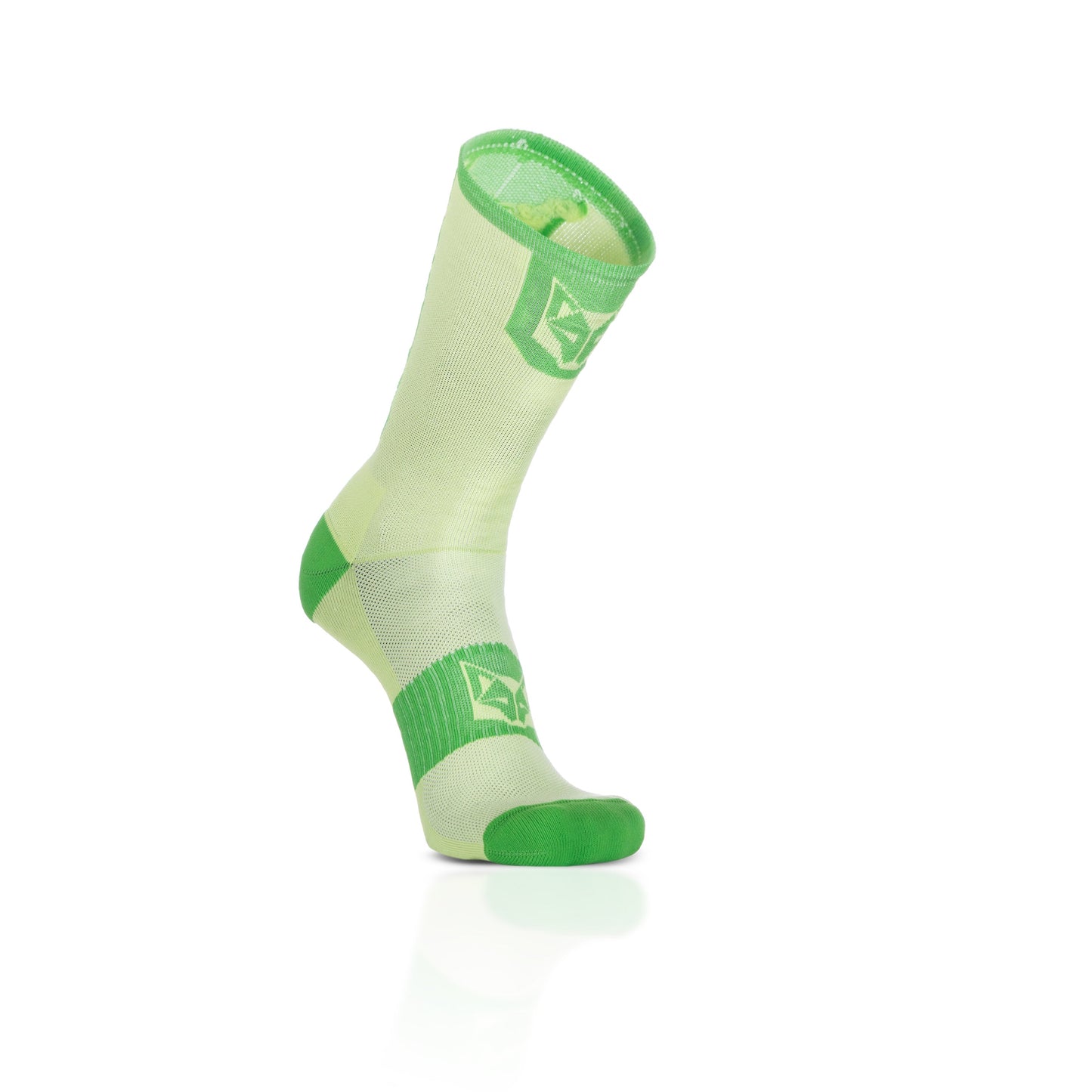Chaussettes cyclisme hautes - Green Lime & Green Apple