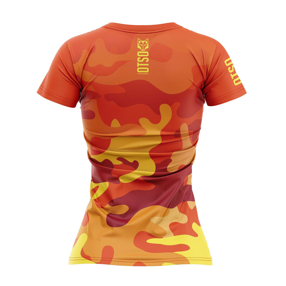 Women's short-sleeve shirt - Orange camouflage (Clearance)