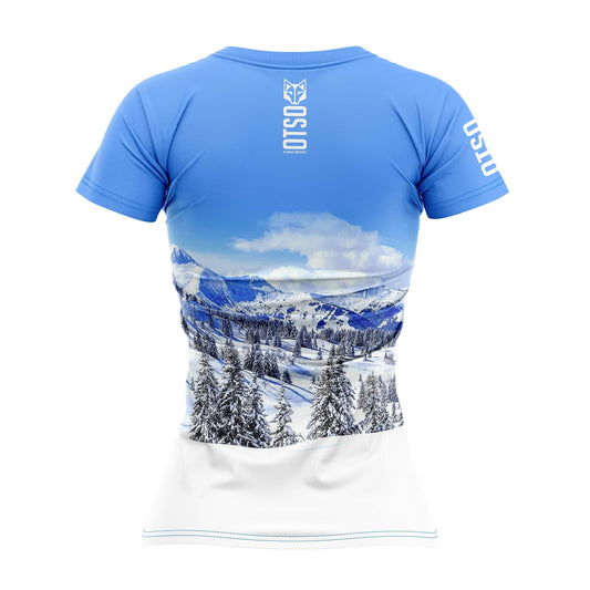 Maglietta donna maniche corte - Foresta di neve