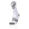 Chaussettes cyclisme hautes - Pure White & Silver Grey
