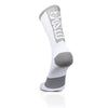 Chaussettes cyclisme hautes - Pure White & Silver Grey