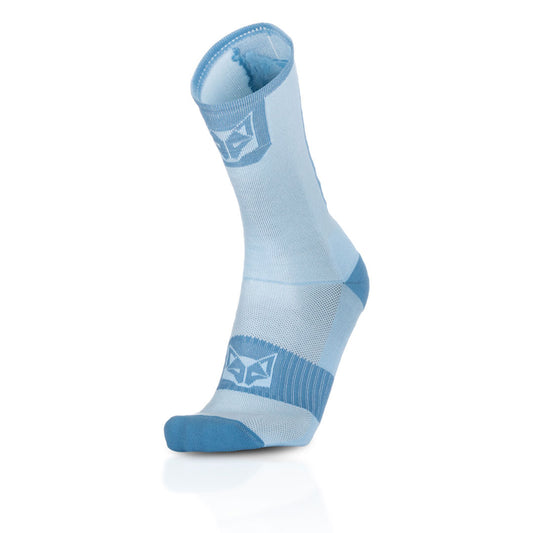 Chaussettes cyclisme hautes - Turquoise & Steel Blue