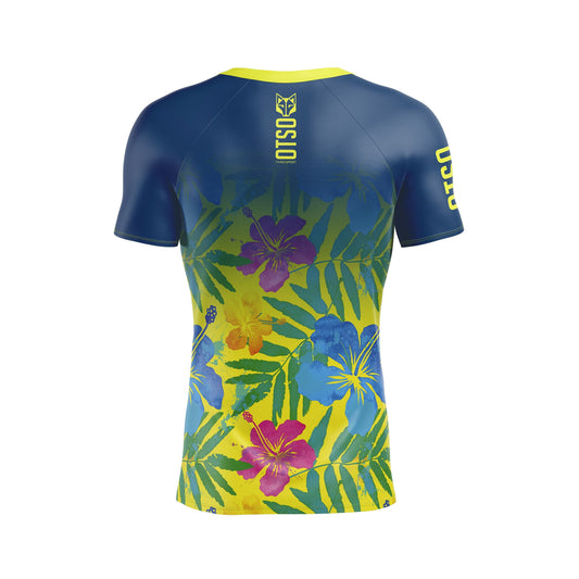 Maglietta uomo maniche corte - Blu floreale