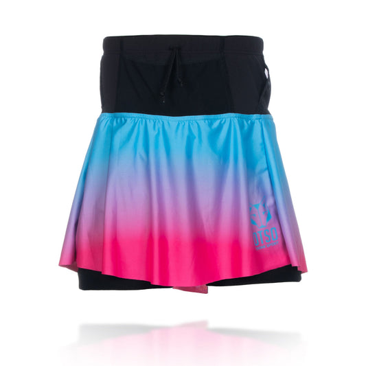 Gonna corta - Azzurro chiaro e rosa fluorescente