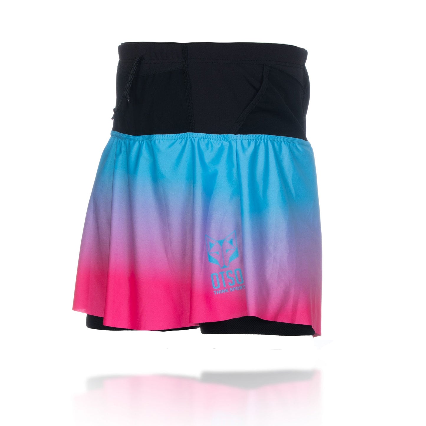 Kurzer Rock - Hellblau & Leuchtend Pink