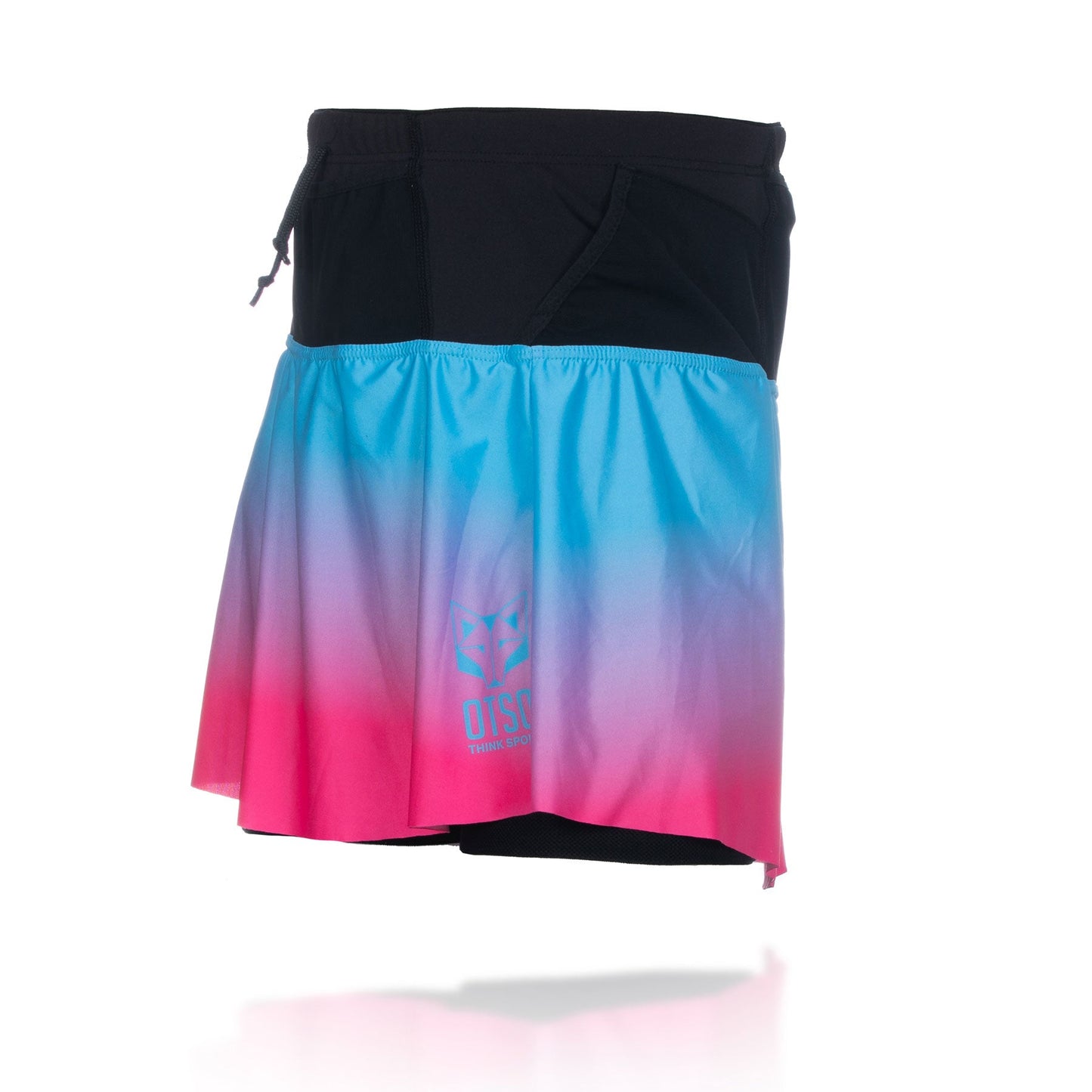 Kurzer Rock - Hellblau & Leuchtend Pink