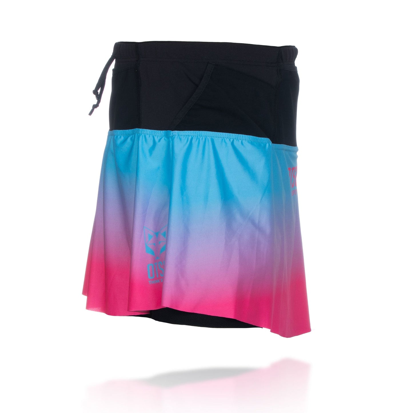 Kurzer Rock - Hellblau & Leuchtend Pink