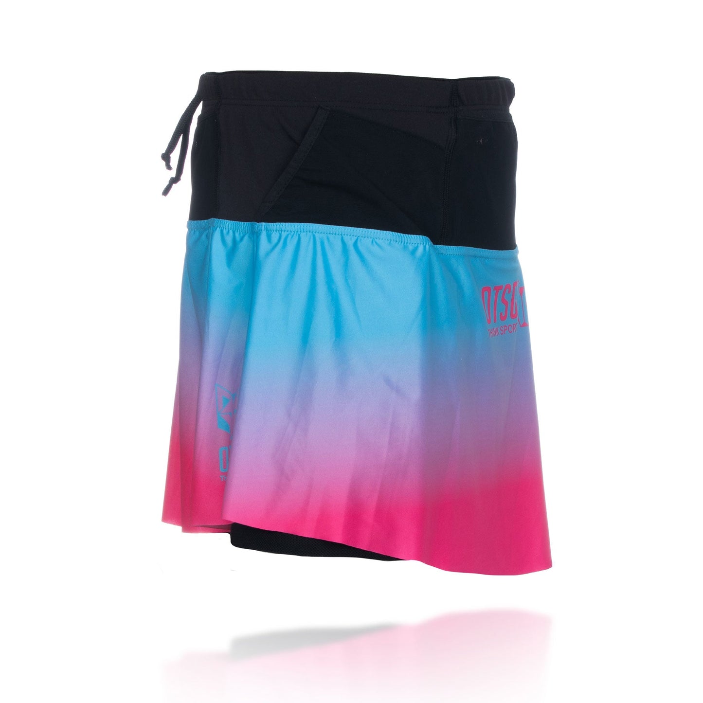 Kurzer Rock - Hellblau & Leuchtend Pink