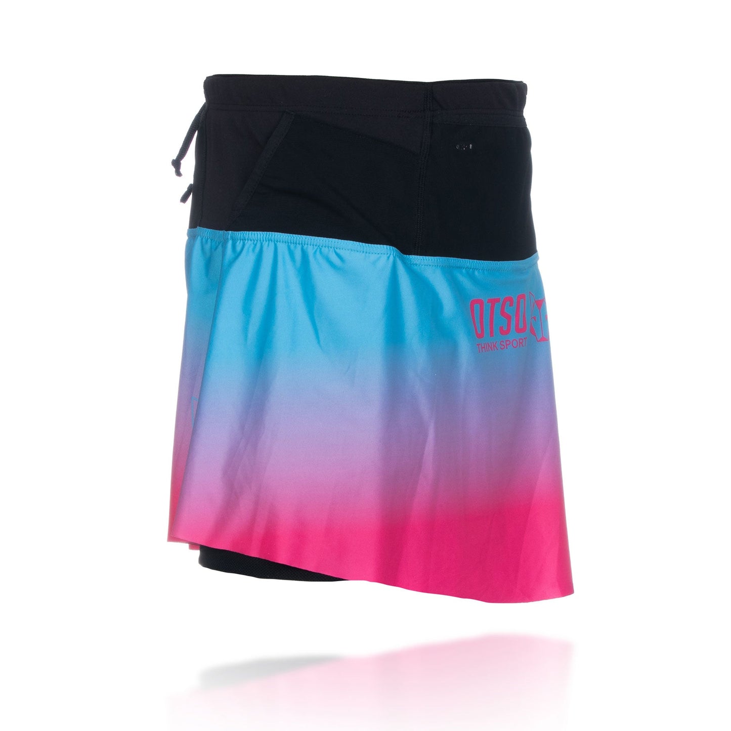 Kurzer Rock - Hellblau & Leuchtend Pink