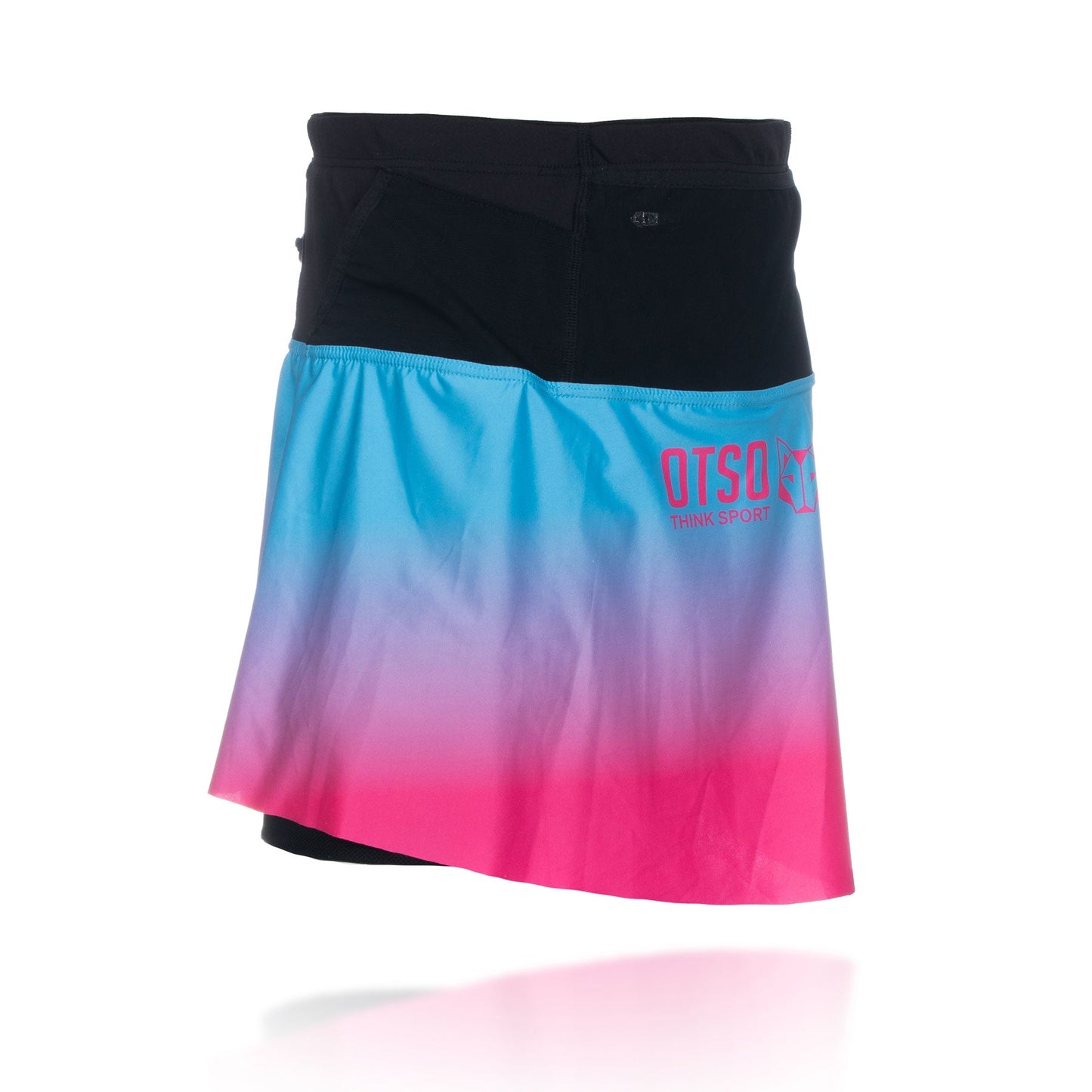 Kurzer Rock - Hellblau & Leuchtend Pink