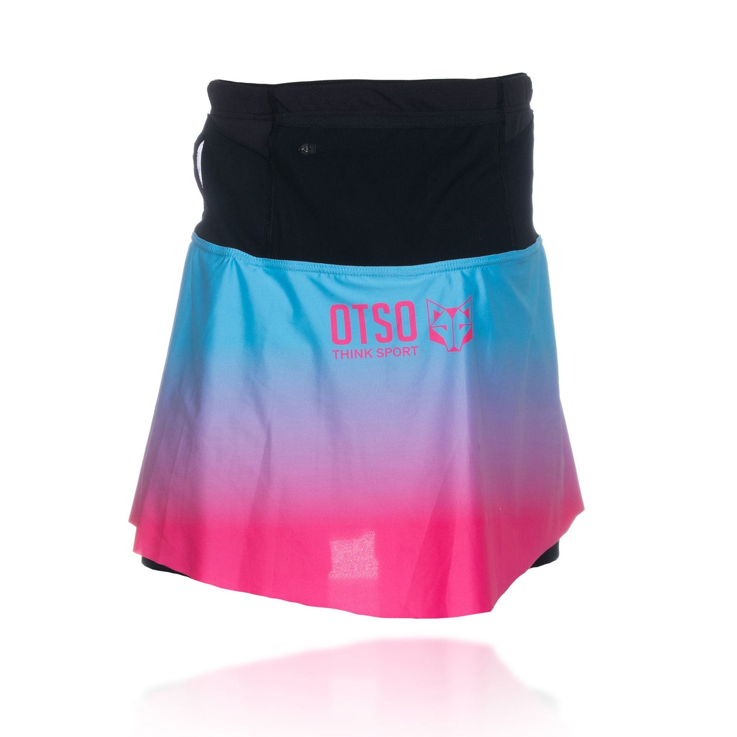 Kurzer Rock - Hellblau & Leuchtend Pink