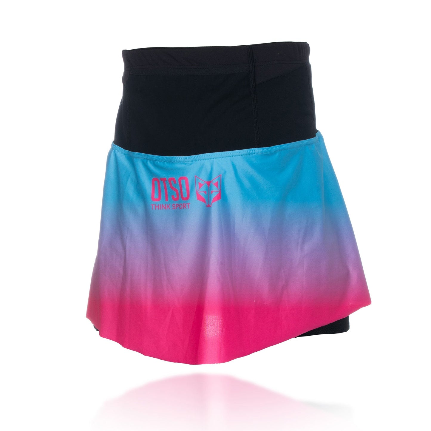 Kurzer Rock - Hellblau & Leuchtend Pink