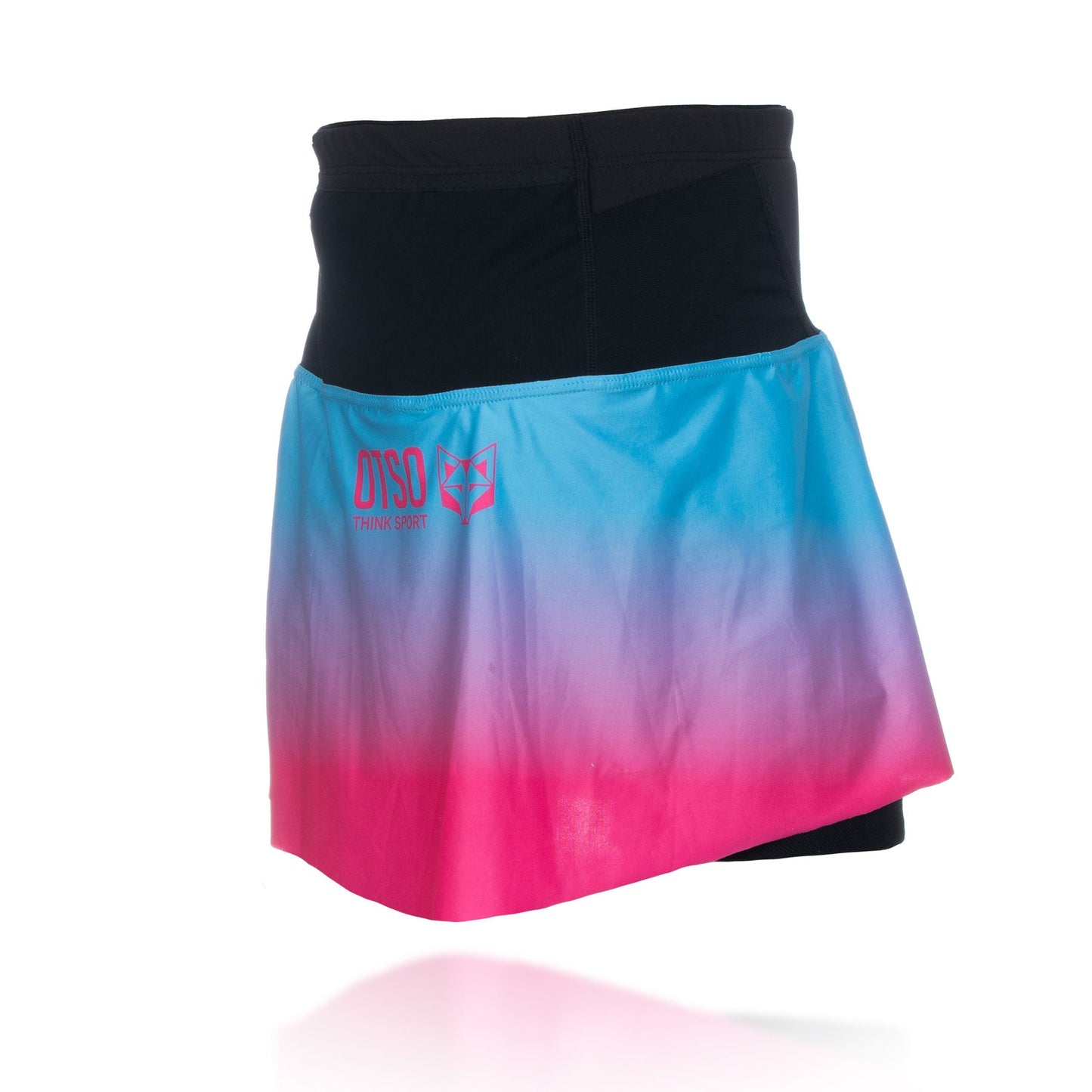 Kurzer Rock - Hellblau & Leuchtend Pink