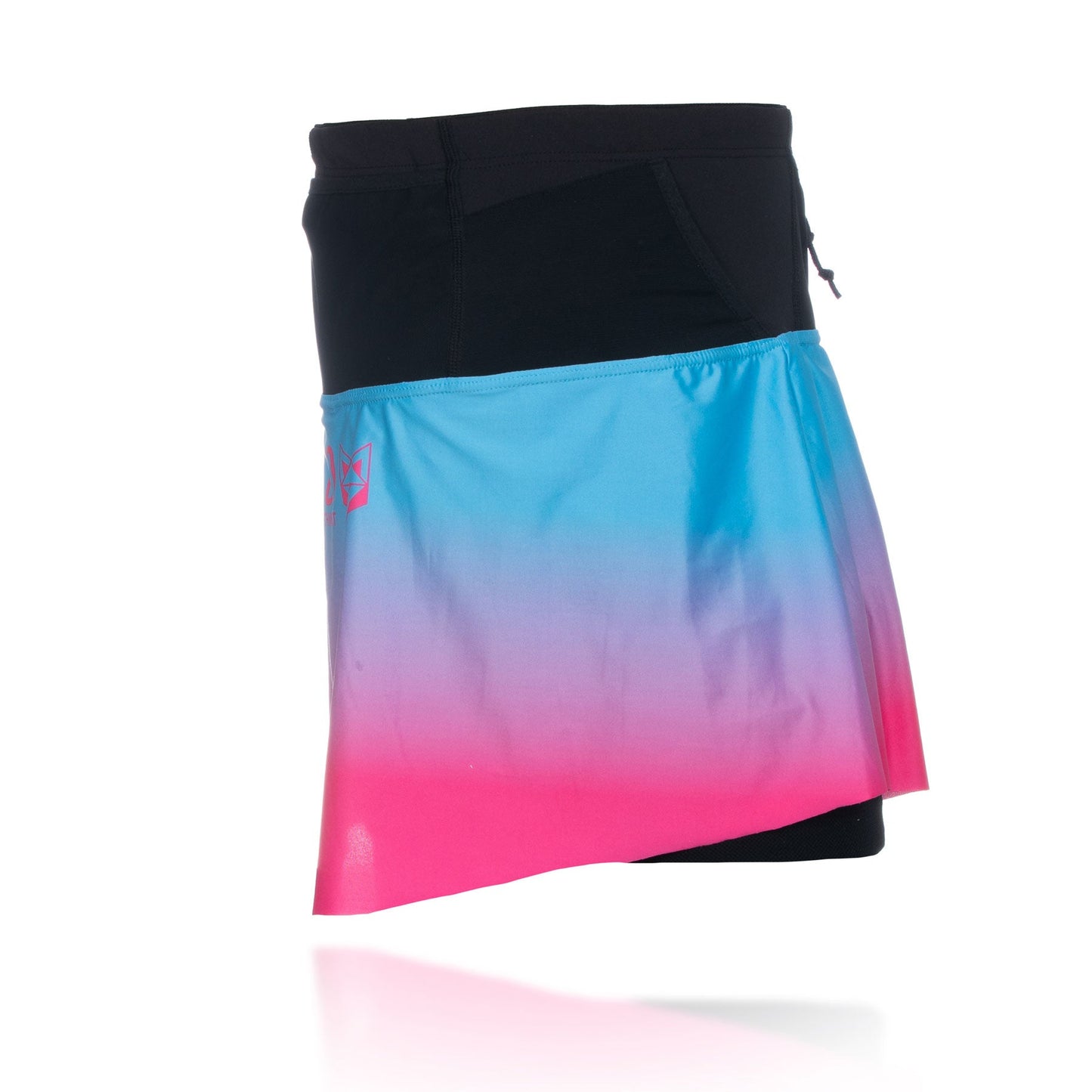 Kurzer Rock - Hellblau & Leuchtend Pink