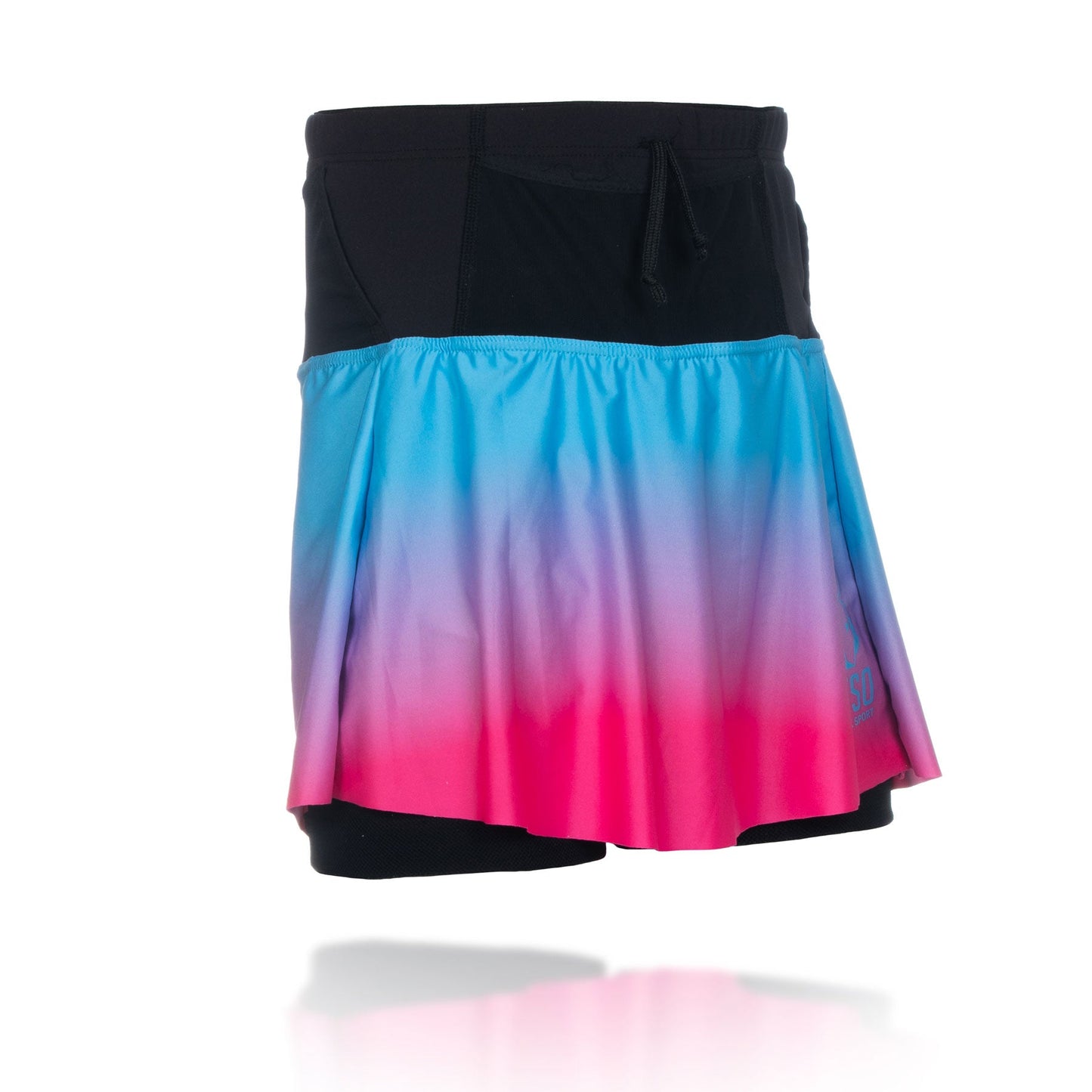 Jupe short - Light Blue & Fluo Pink