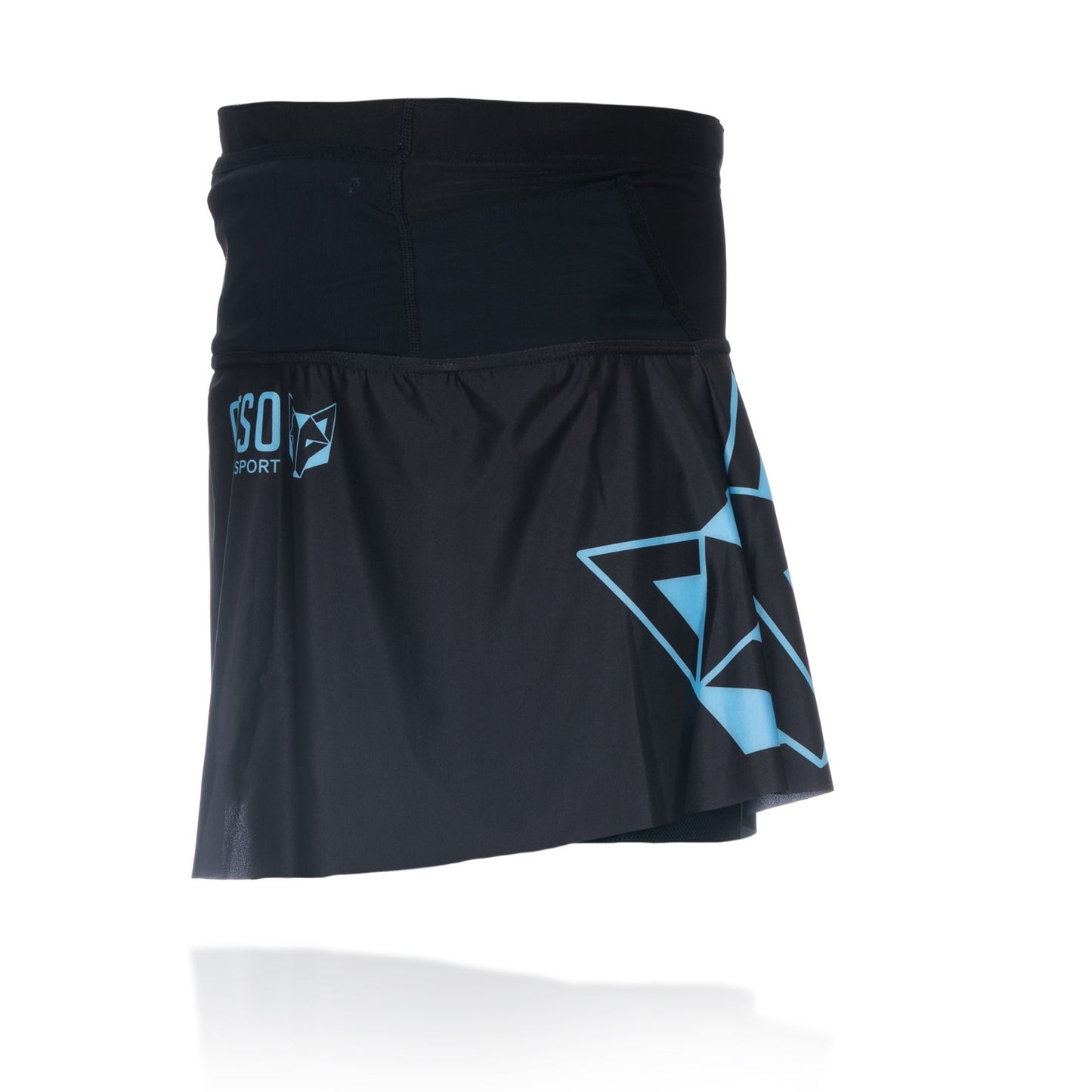 Jupe short - Negra & Turquoise