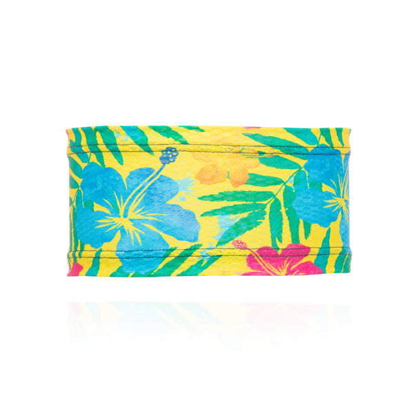 Bandeau Ultraleicht - Blumenmuster Blau