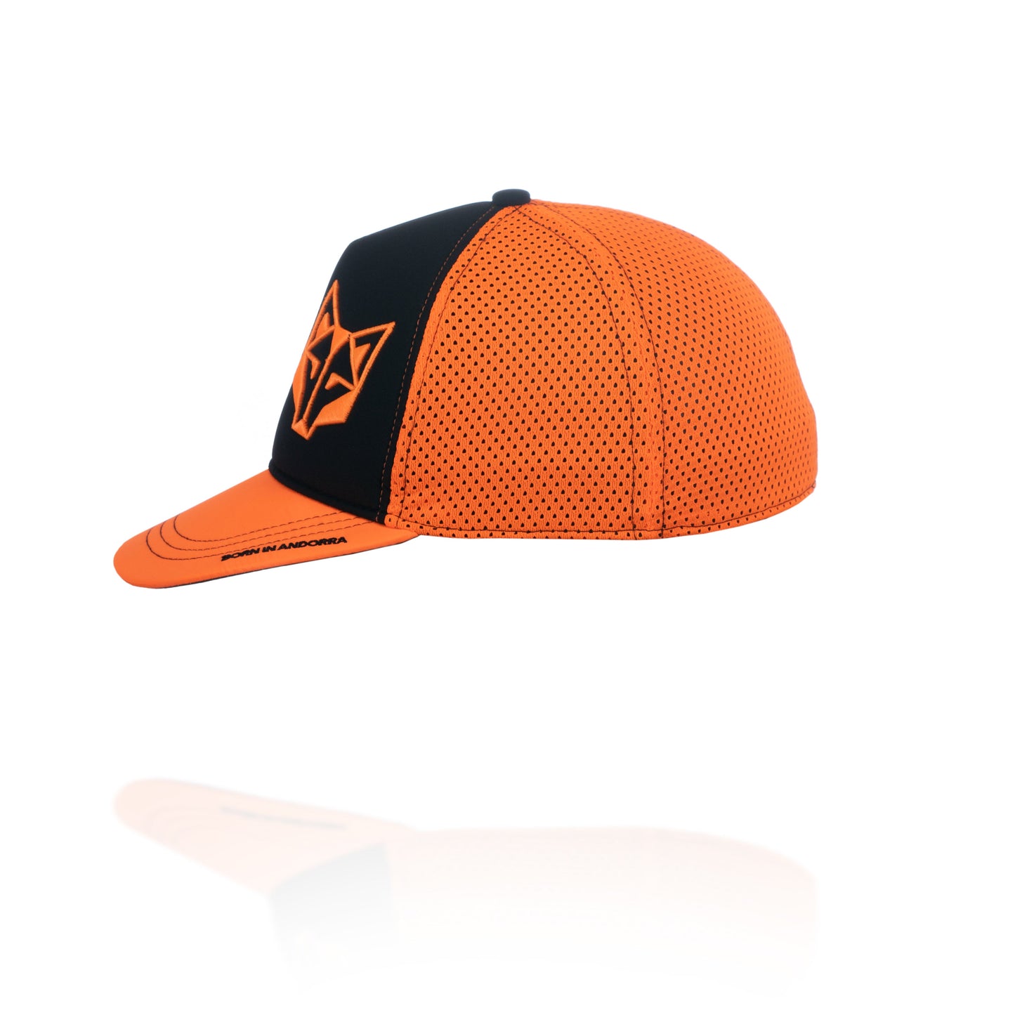 Snapback cap - Black & Bright Orange