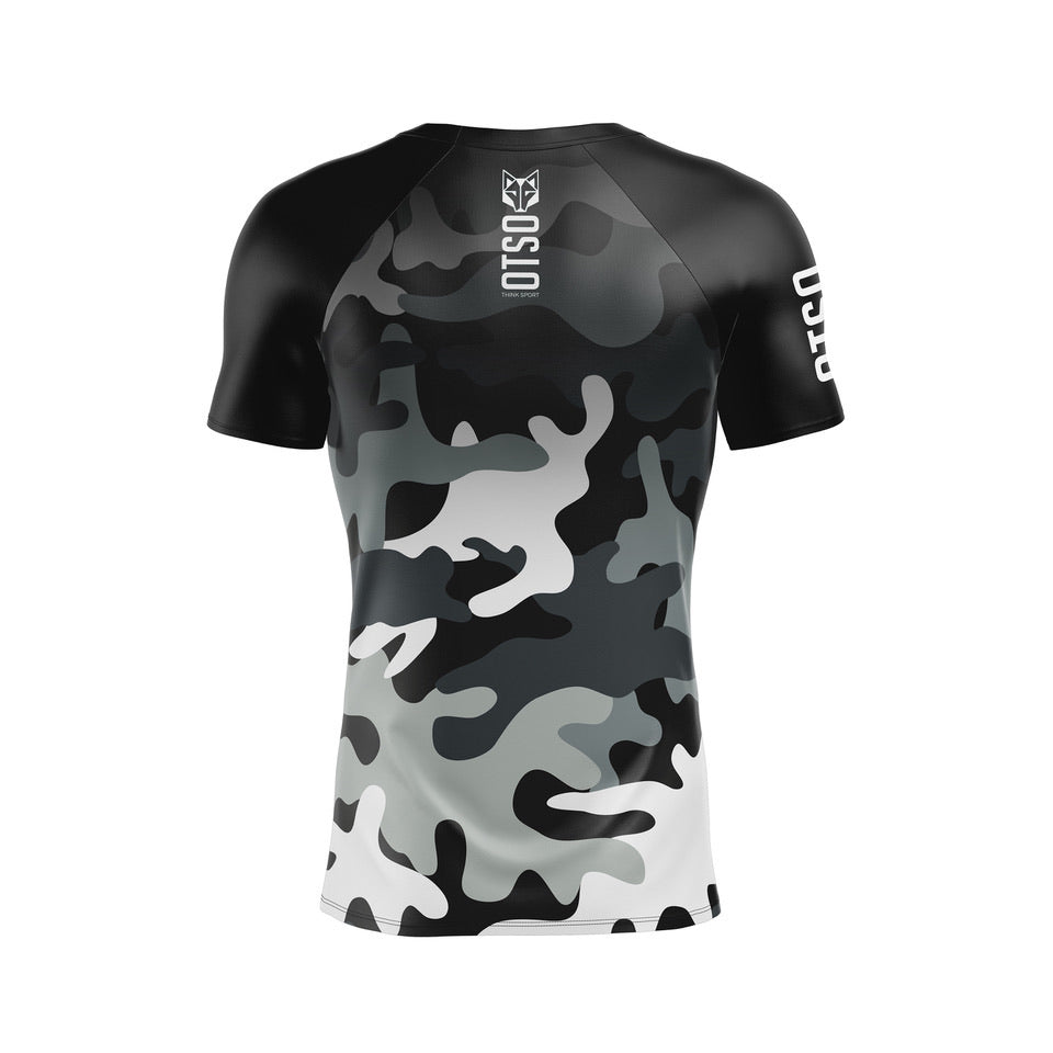 Men's short-sleeve shirt - Grey camouflage