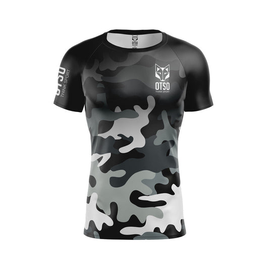 Men's short-sleeve shirt - Grey camouflage