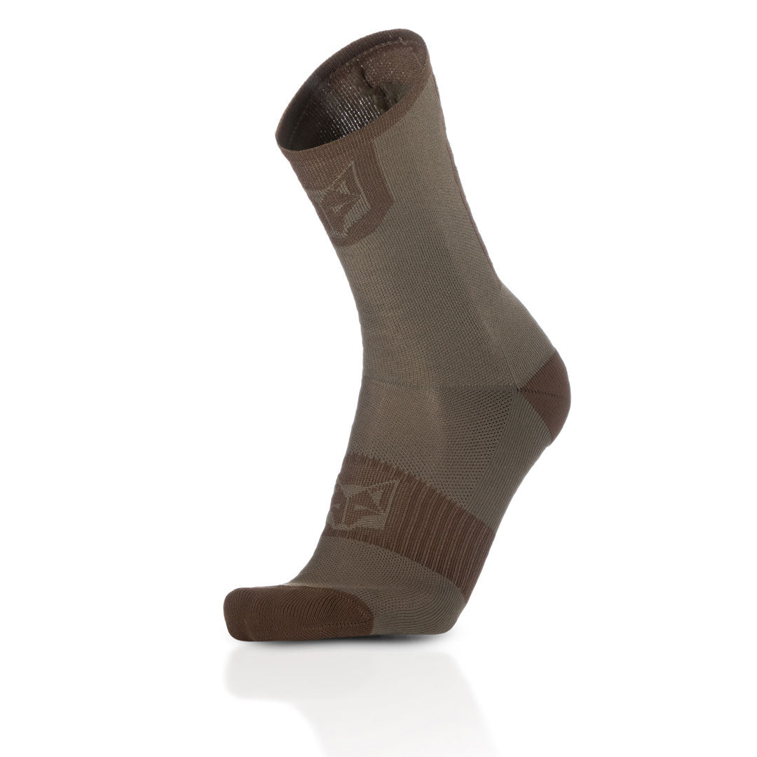 Chaussettes cyclisme hautes - Gold & Coffee