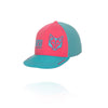 Snapback cap - Bright Pink & Light Blue