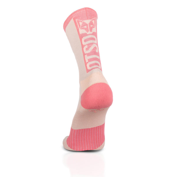 Chaussettes cyclisme hautes - Pink Coral & Pink Salmon