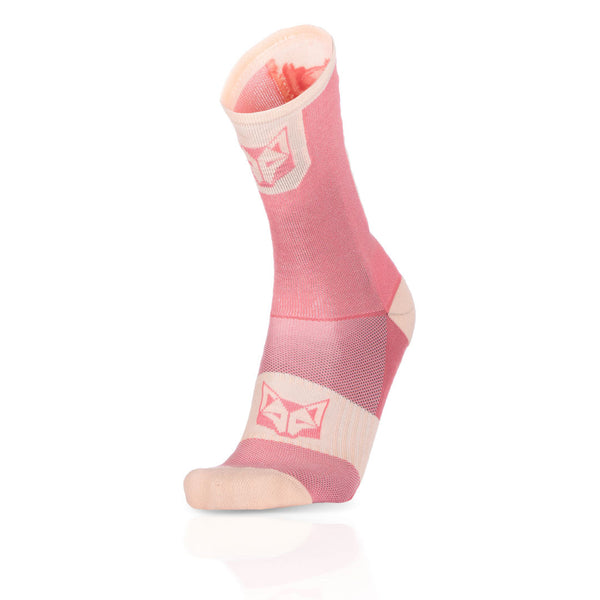 Chaussettes cyclisme hautes - Pink Salmon & Pink Coral