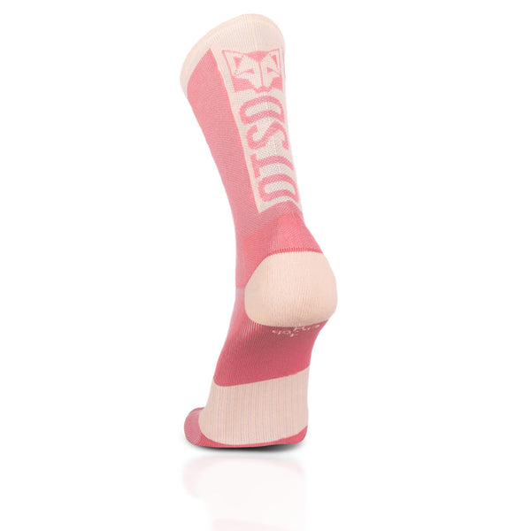 Chaussettes cyclisme hautes - Pink Salmon & Pink Coral